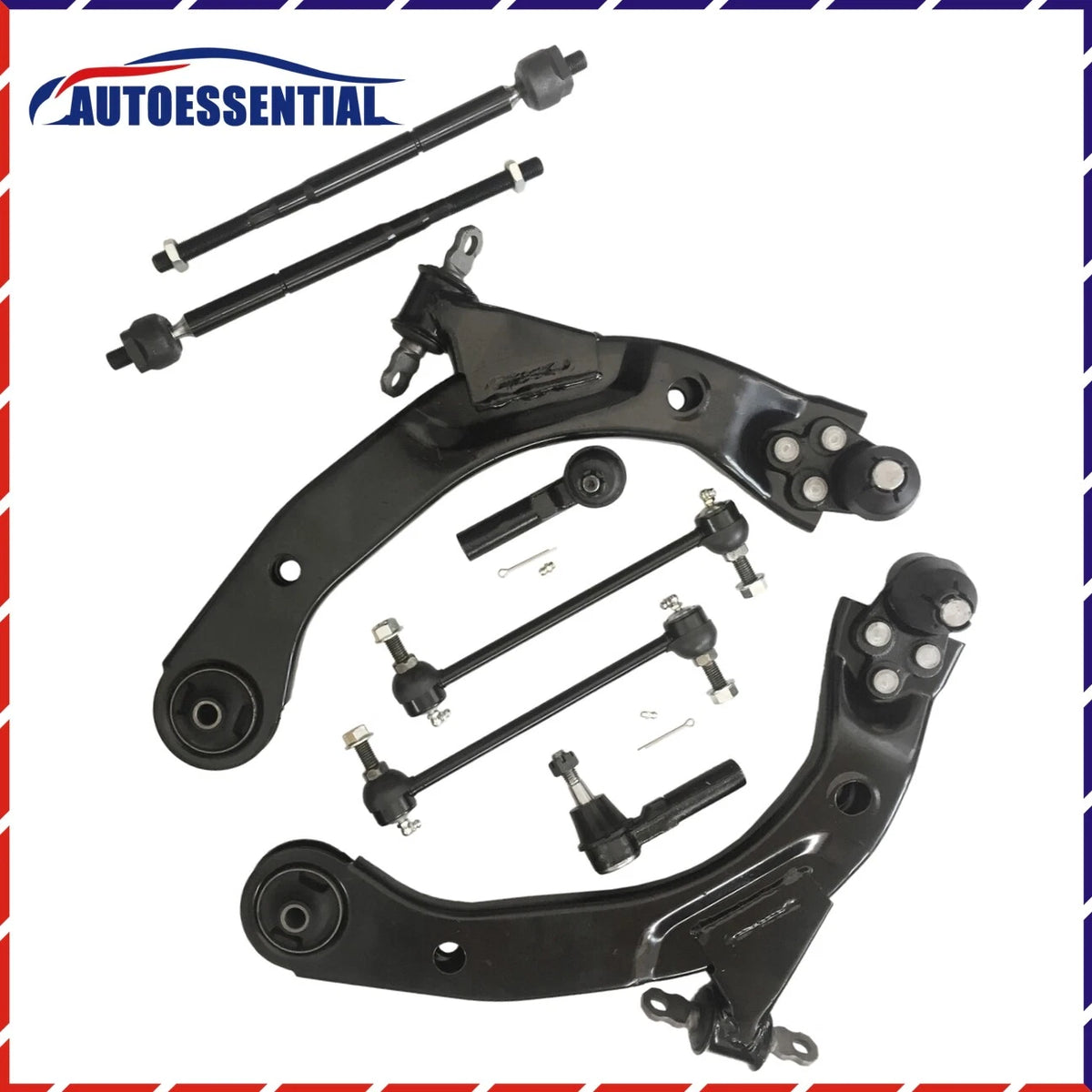8PC Front Suspension Kit Lower Control Arms for Chevrolet Cobalt HHR (2005–2010)