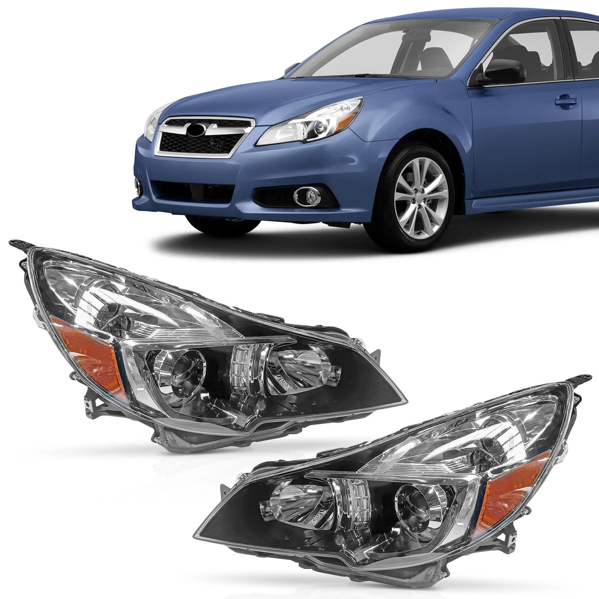 Pair Headlight Assembly for Legacy Outback (84001AJ22B)