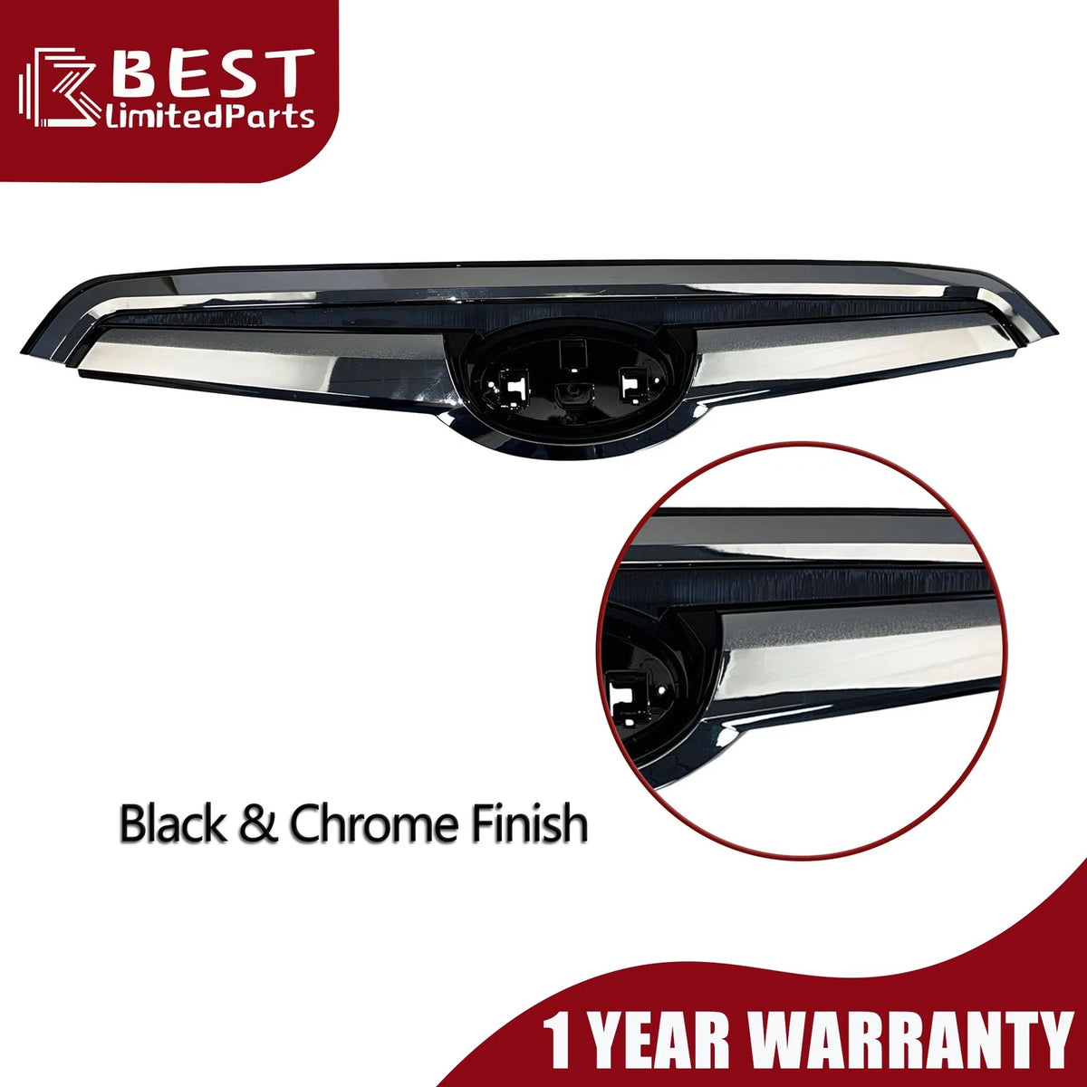 Chrome Glossy Black Grille for Subaru Forester (2019–2021)