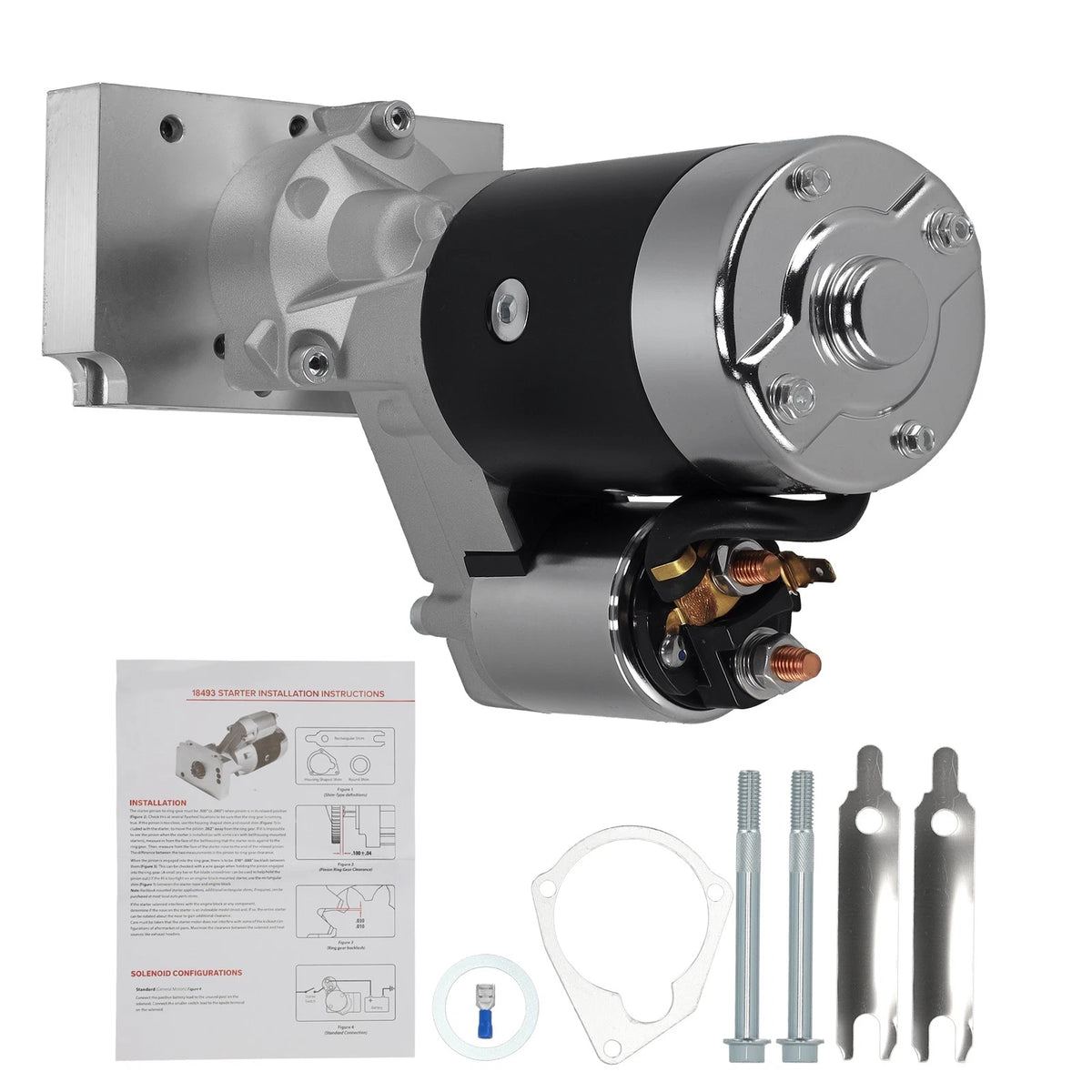 Heavy-Duty High Torque Starter Motor for Chevy SBC BBC 153/168 Tooth (18493)