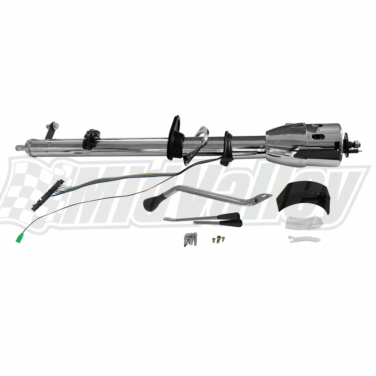 35" Tilt Steering Column for Universal (W/O Key & Wheel Adapter, Chrome)