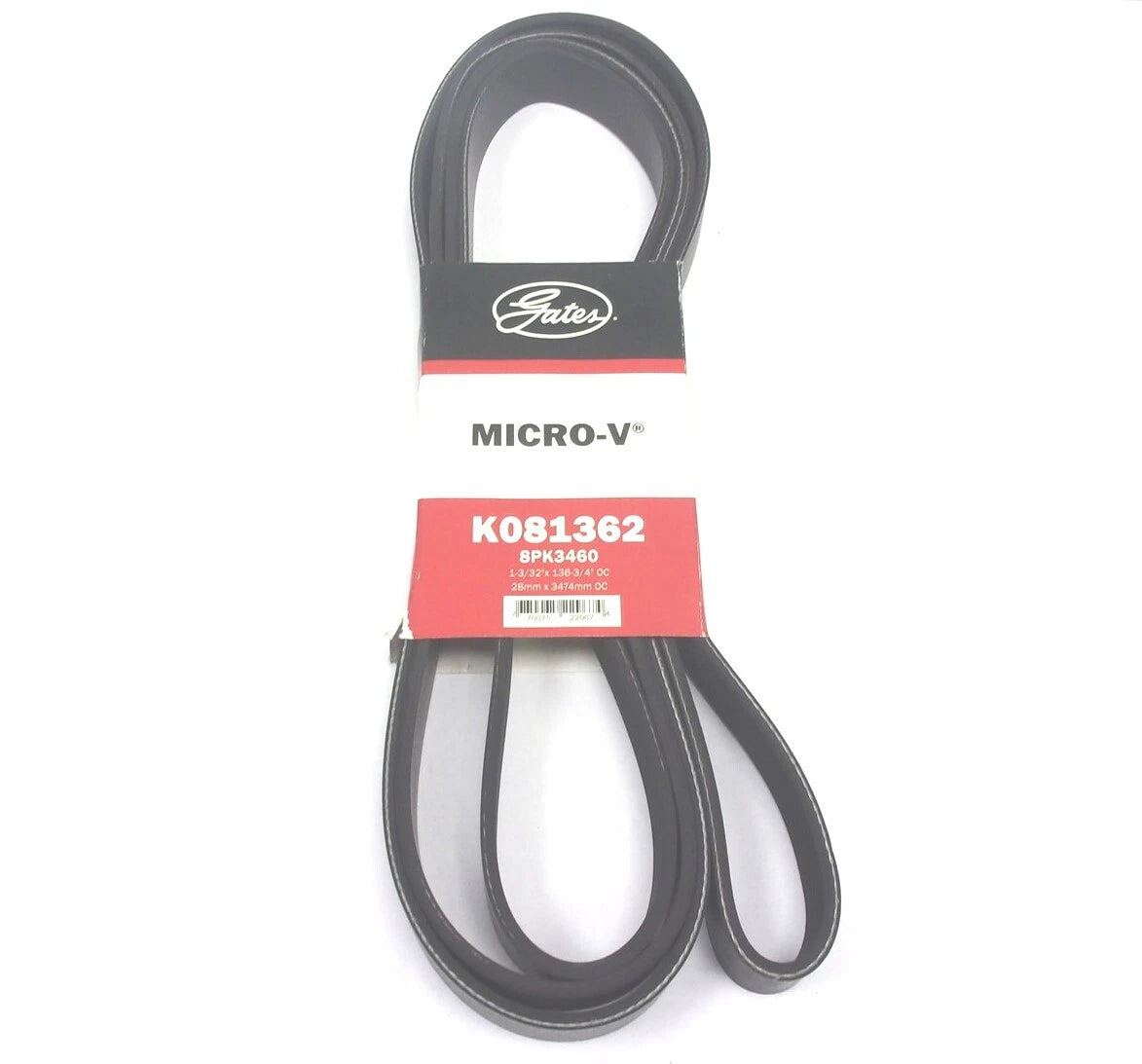 Gates Serpentine Micro-V Belt 8PK3460 for K081362 (136.75" x 1.09375")