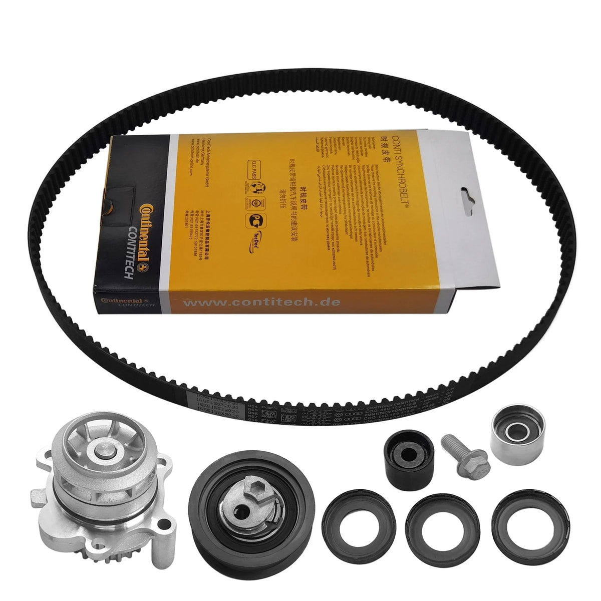 Timing Belt Water Pump Set for Audi A3 A4 TT Volkswagen EOS Jetta Passat (2000–2016)