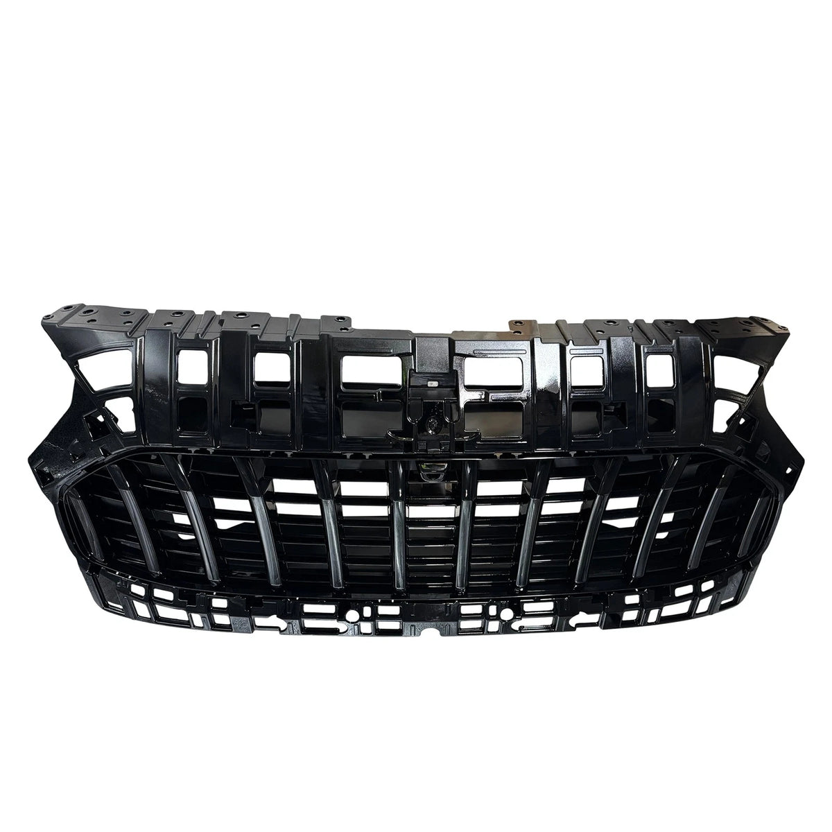 Front Bumper Upper Grill for Honda HR-V (2023) Glossy Black Honeycomb, Radar Hole