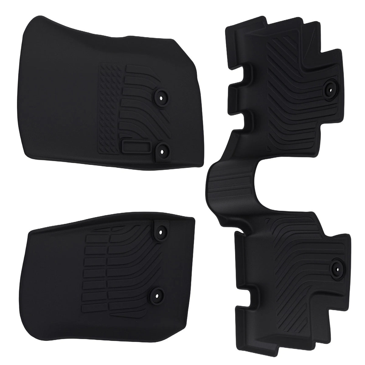 Set of 4 Carpet Floor Mats for Jeep Wrangler Unlimited (2014–2017) Black TPE Anti-Slip