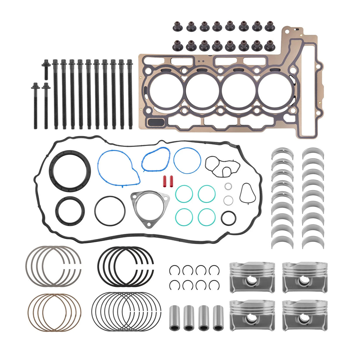 N12 N16 Engine Piston Gasket Rebuild Set for Mini Cooper R55 R56 R57 R60 R61 (2007–2015)