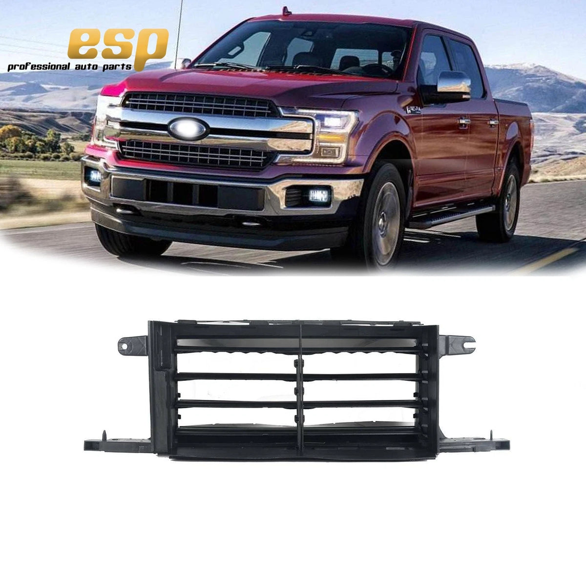 Front Lower Grille Radiator Shutter Assembly for Ford F-150 (2018–2020) JL3Z8475B