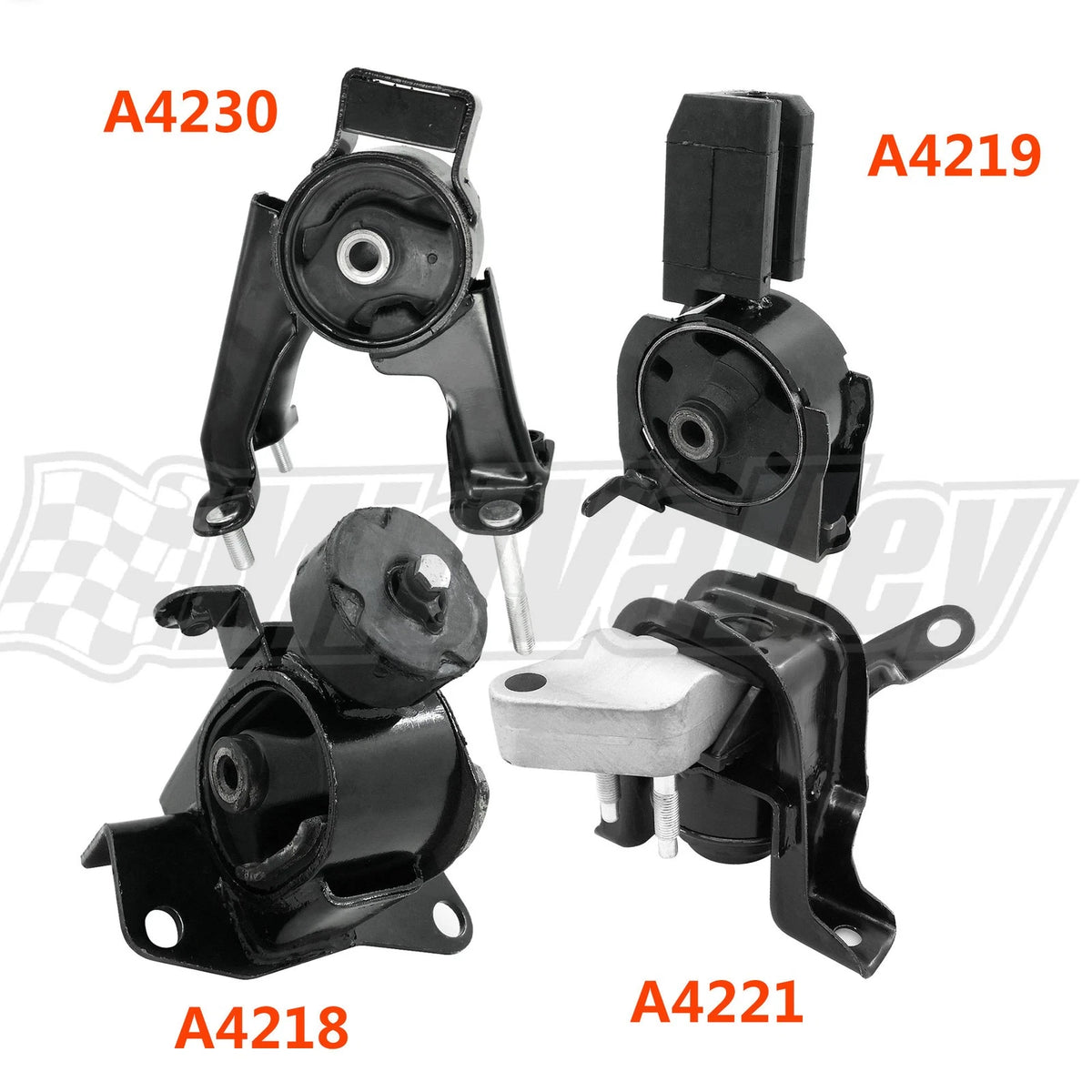 Set of 4 Engine Motor & Trans Mounts for Toyota Corolla Matrix Pontiac Vibe (2003–2008)