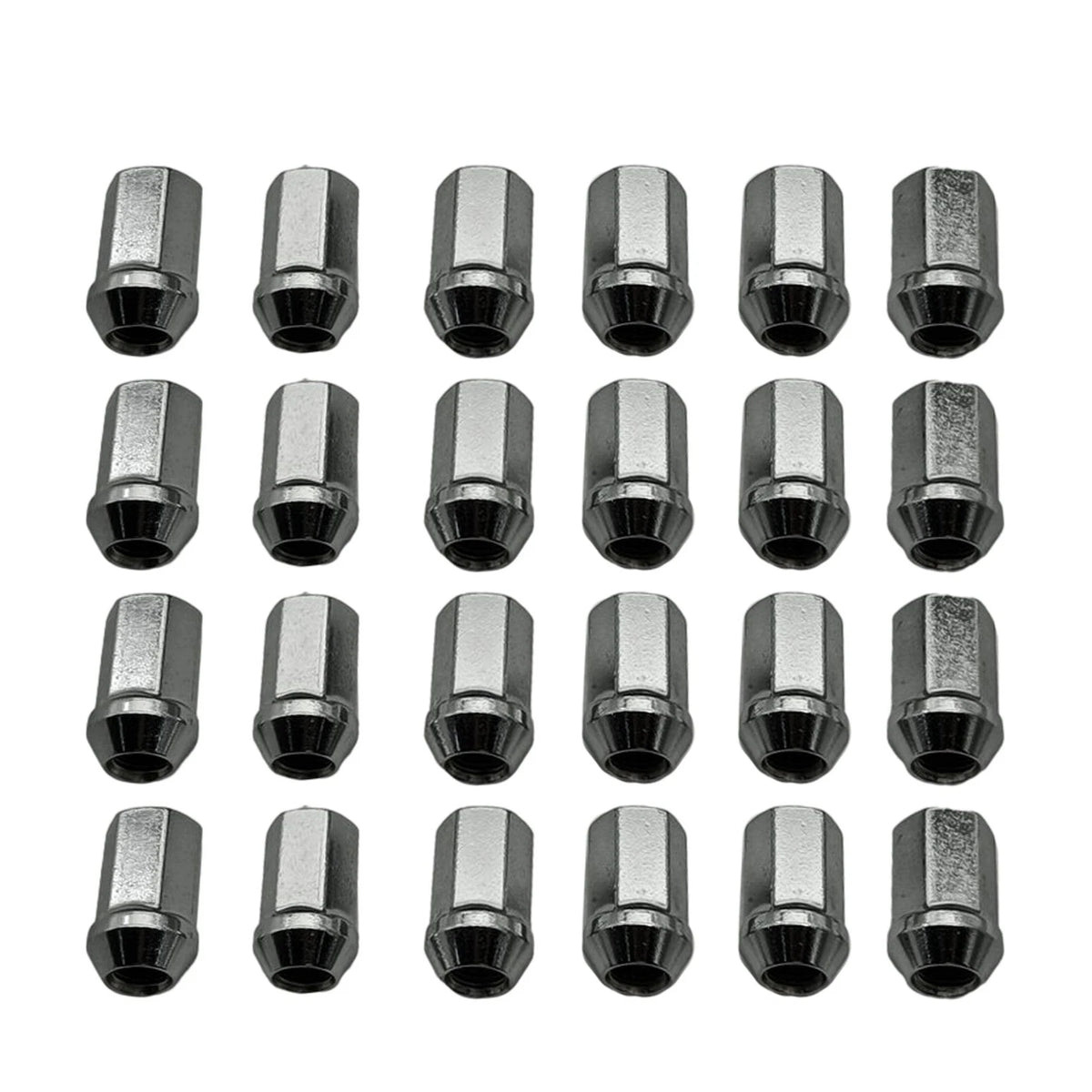Set of 24 Lug Nuts for Chevy GMC Cadillac (14x1.5, Chrome, 7/8" Hex)