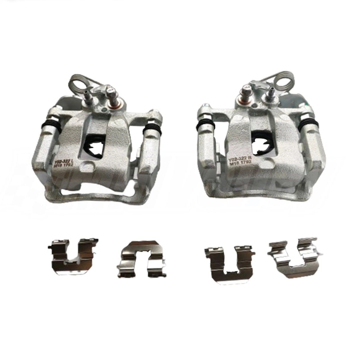 2X Rear Left & Right Disc Brake Caliper w/ Bracket for Kia Rio (2012–2017)