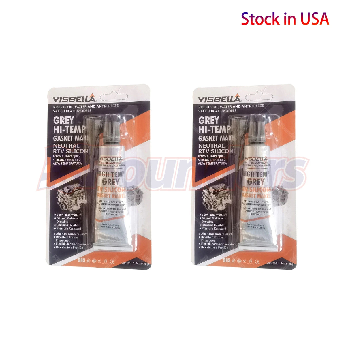 2PCS Hi-Temp RTV Silicone Gasket Maker for Automotive Applications