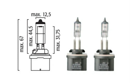 2 Flosser 880 Halogen Bulbs PG13 H27-1 12V 27W for Automotive