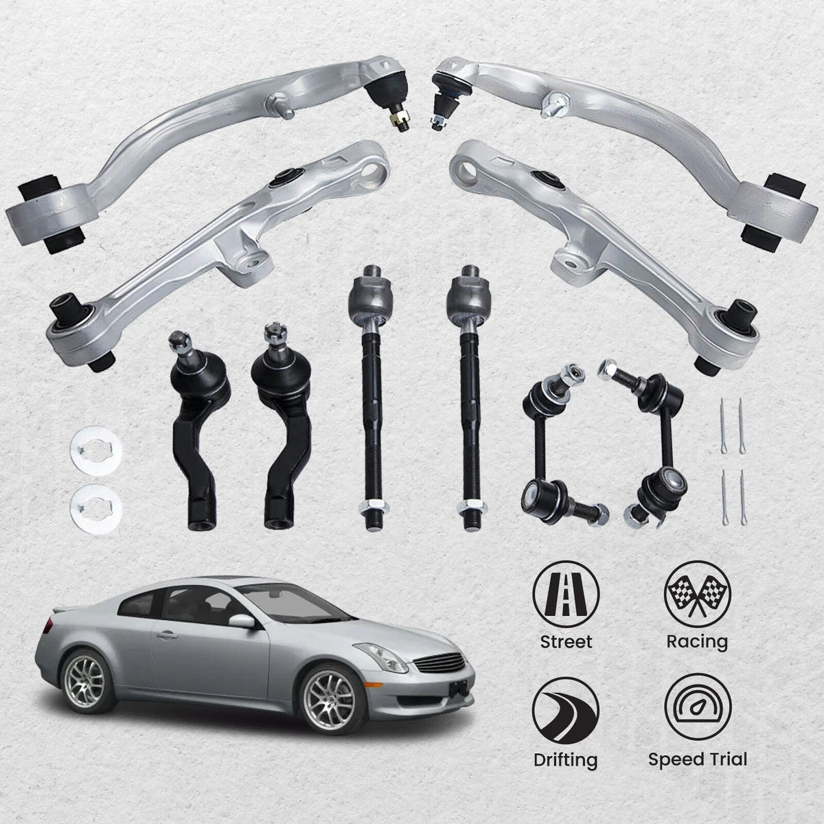 10x Front Lower Control Arm Assembly for Infiniti G35 Coupe (2003–2007)