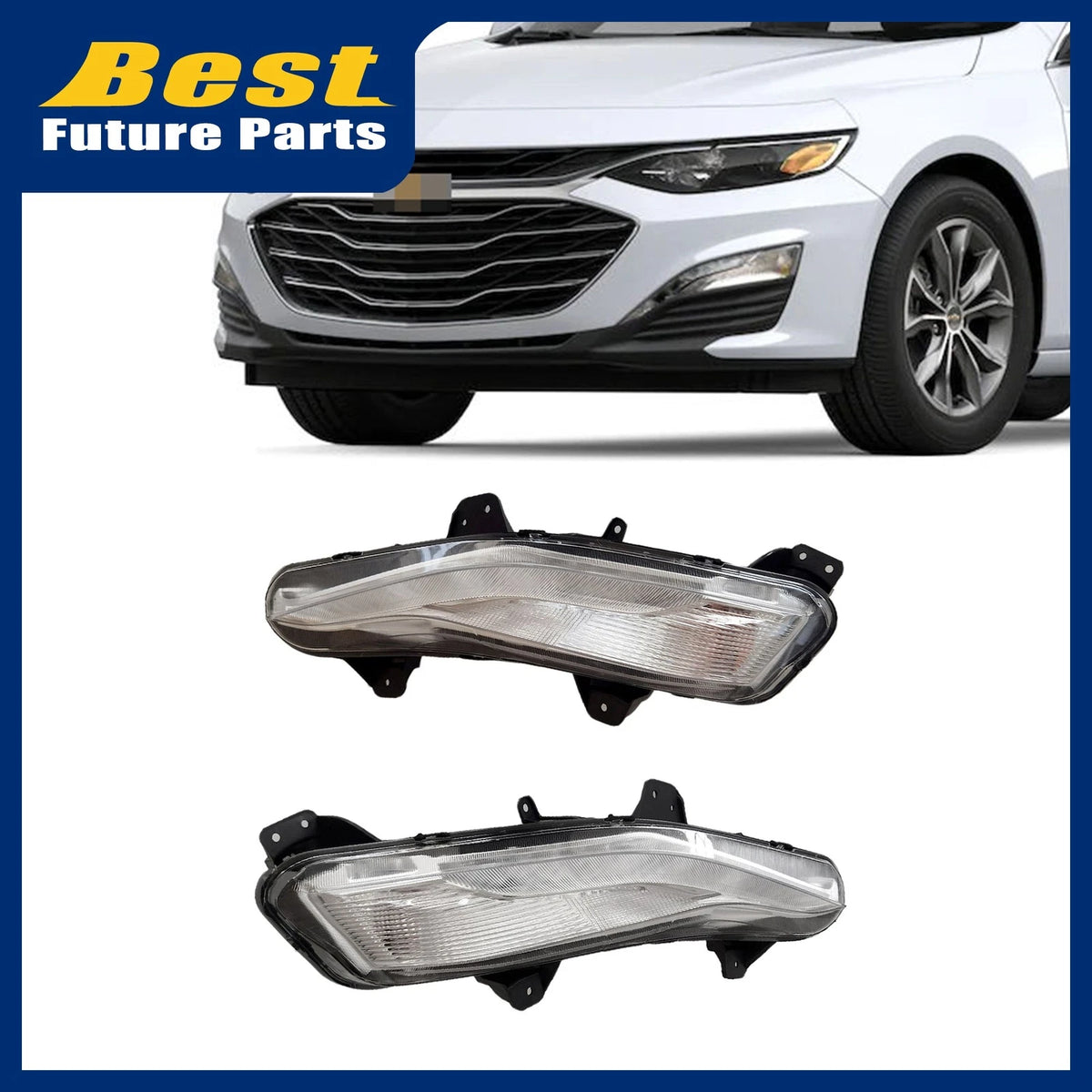 Set of 2 Front Fog Lights LED for Chevrolet Malibu (2019–2021)