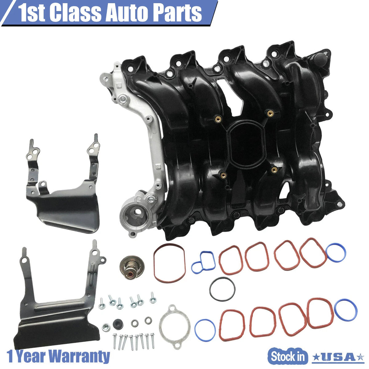 Intake Manifold Set for Ford Lincoln Mercury 4.6L (1996–2000) w/ Gasket & O-Rings