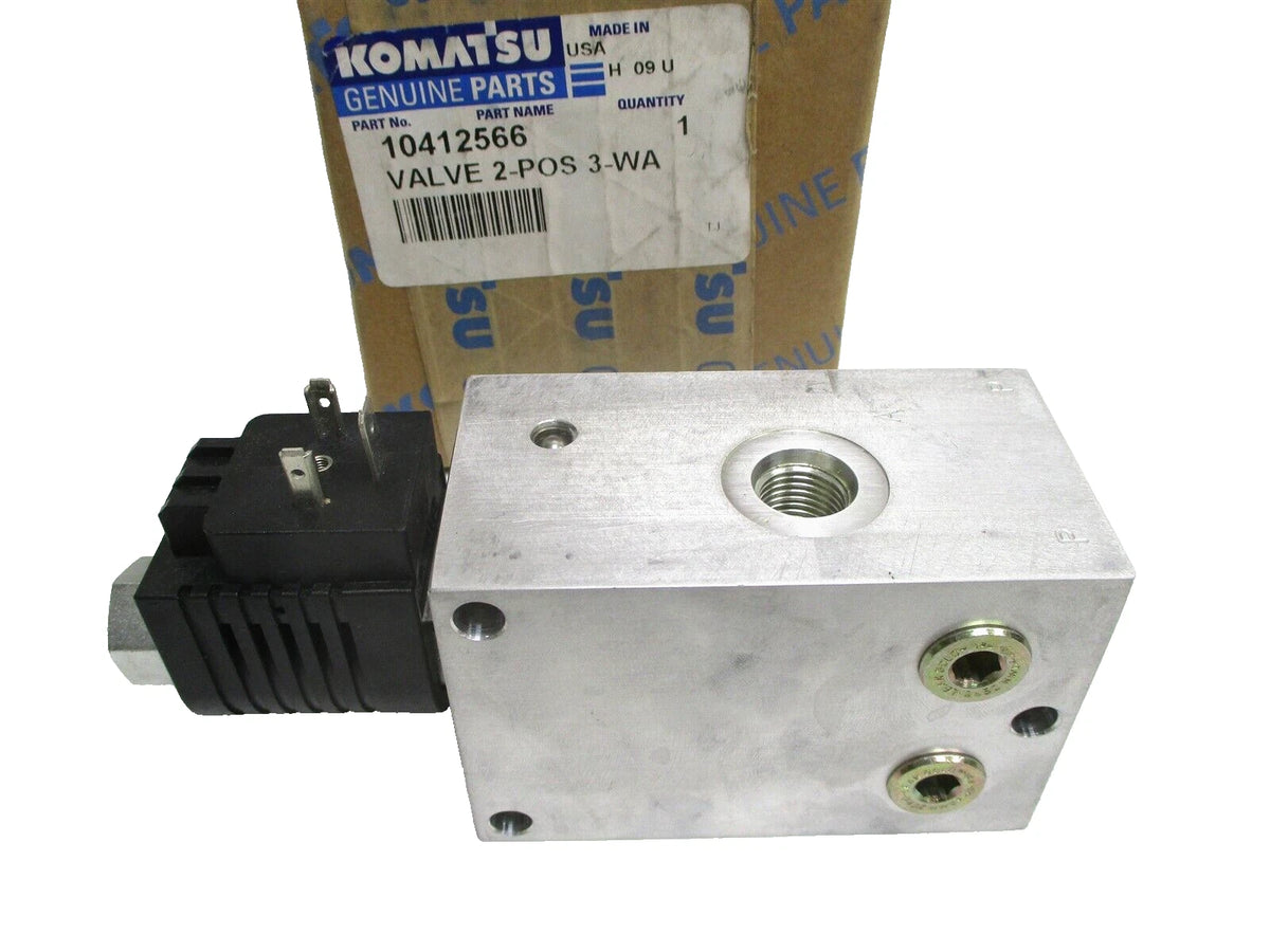 2X 3-Way Solenoid Hydraulic Valve for Komatsu (12VDC)