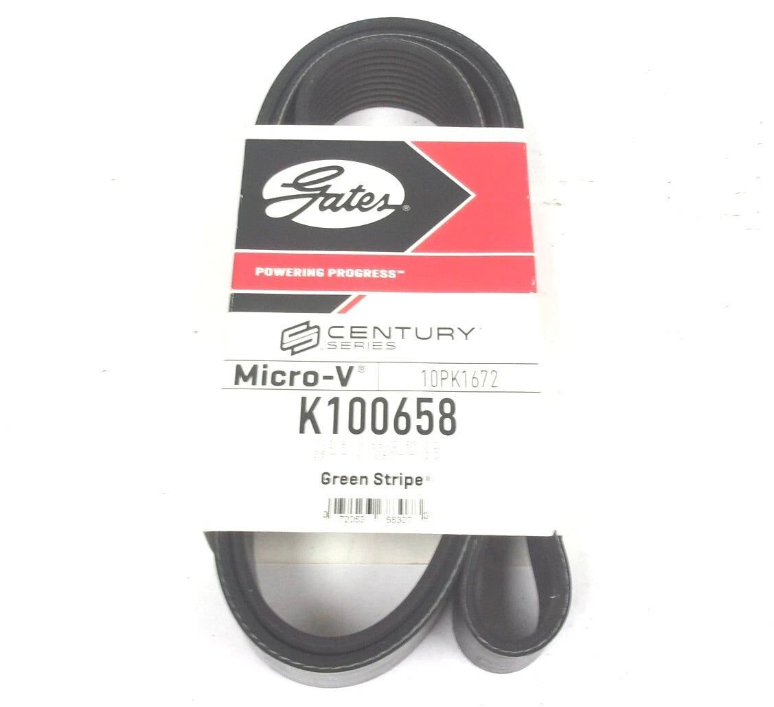 Gates Serpentine Micro-V Belt 10PK1672 for K100658 (66-3/8" X 1-3/8")