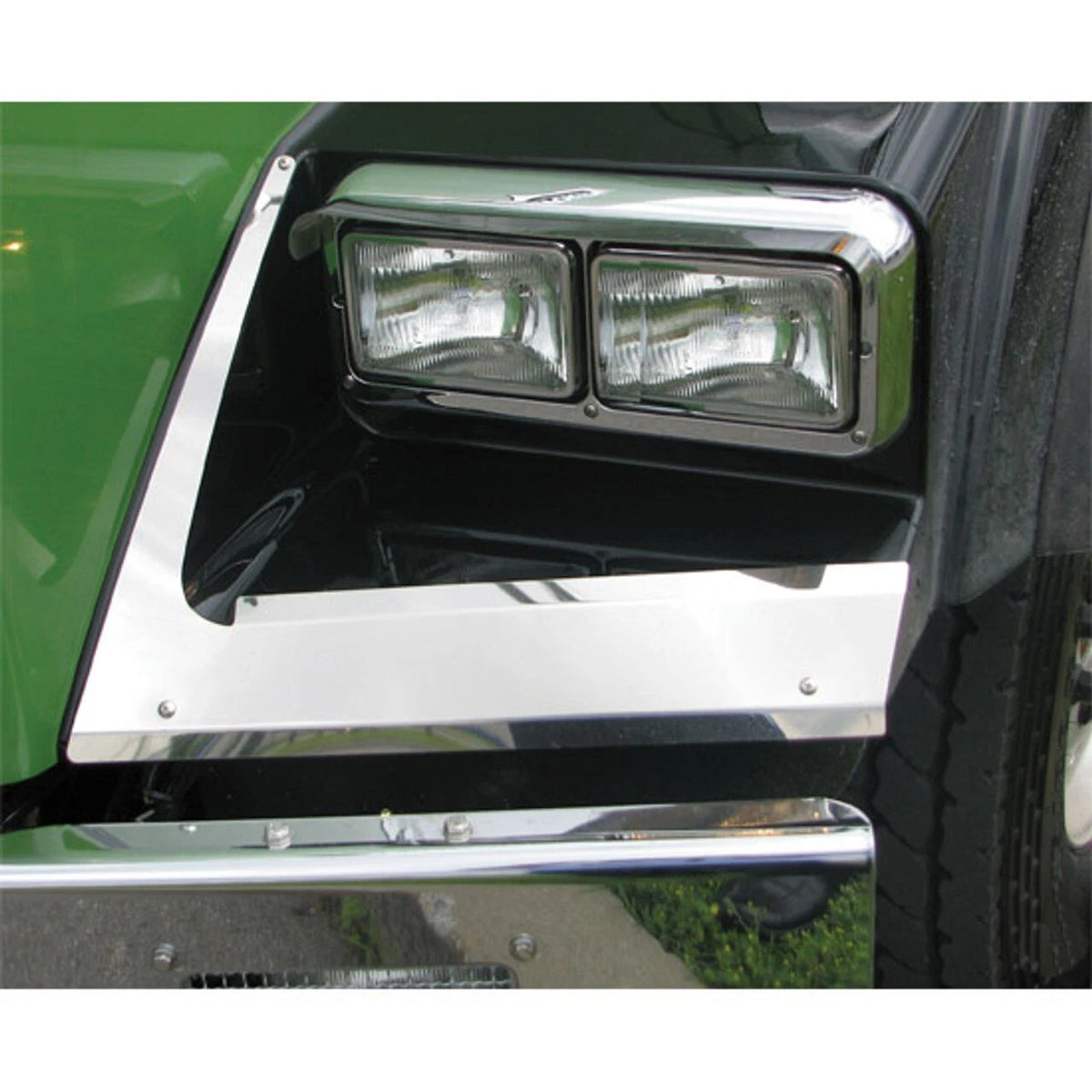Set of 2 Stainless Steel Fender Shields for Kenworth (TK-1206)