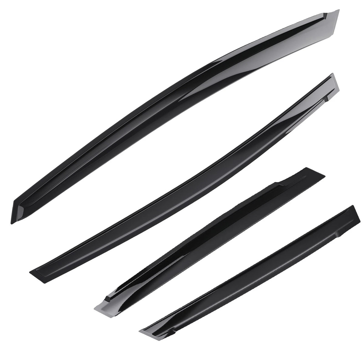 Window Visor Vent Set for Honda Fit (2007–2008) Black