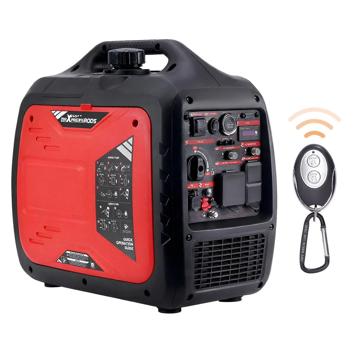 Portable Inverter Generator 4800W Gas Power Remote Start for Camping