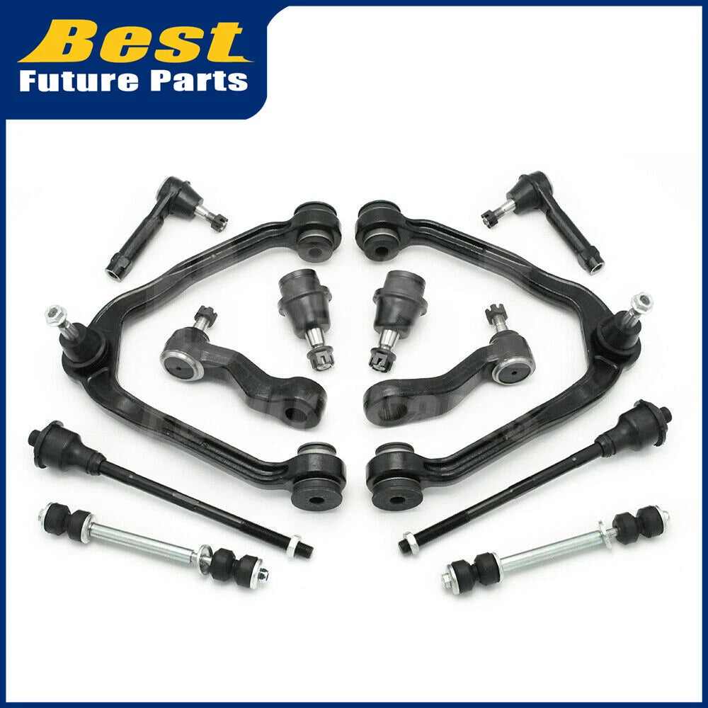 12pcs Front Control Arm Suspension Kit for Chevrolet Silverado 1500 (1999–2007)