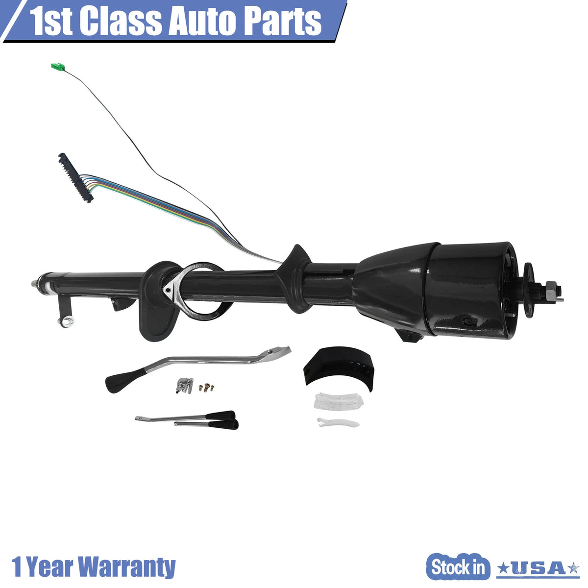 35" Universal Black Tilt Steering Column for Custom Applications (W/O Wheel Adapter)