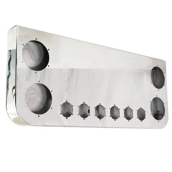Turnpike Truck Trim Rear Center Panel 34x14 In Round Corners W/ Light Holes