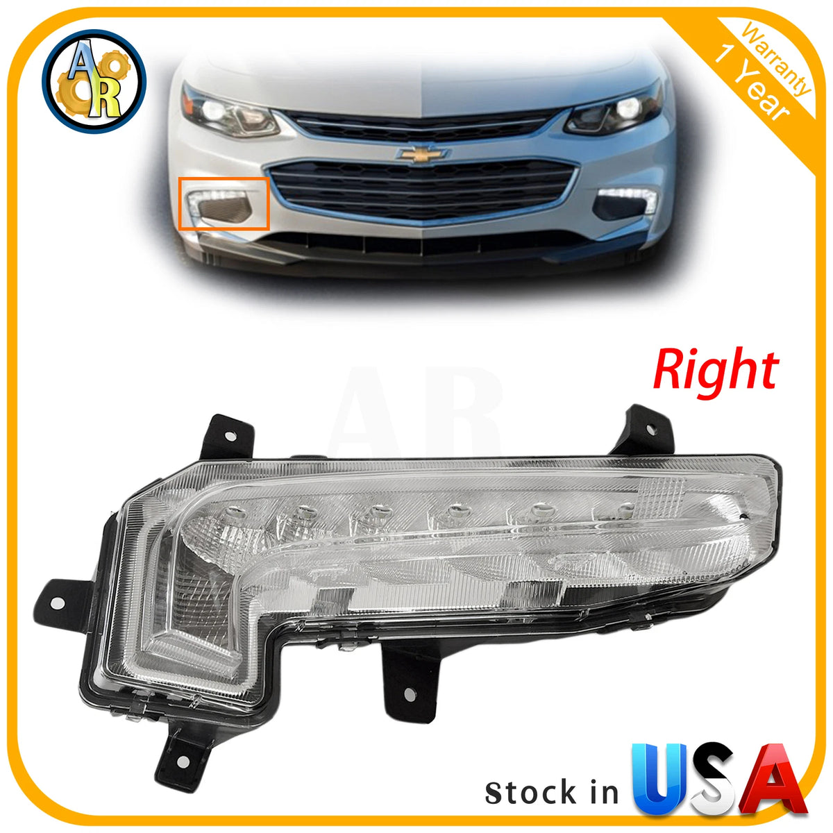 Front Driving Fog Light w/ LED for Chevrolet Malibu (2016–2018)