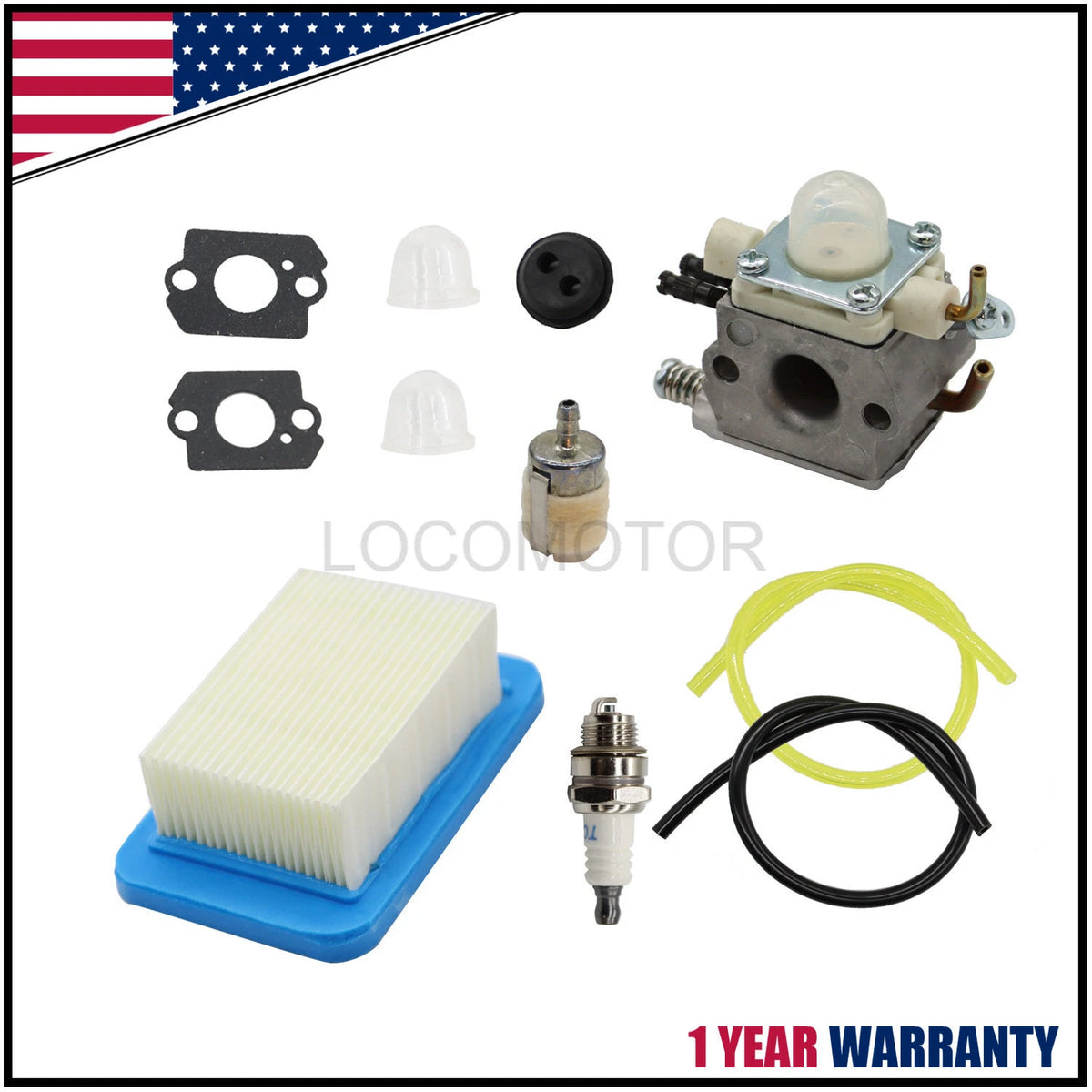 Carburetor & Air Filter Kit for Echo PB-580 PB-580T WTA-35