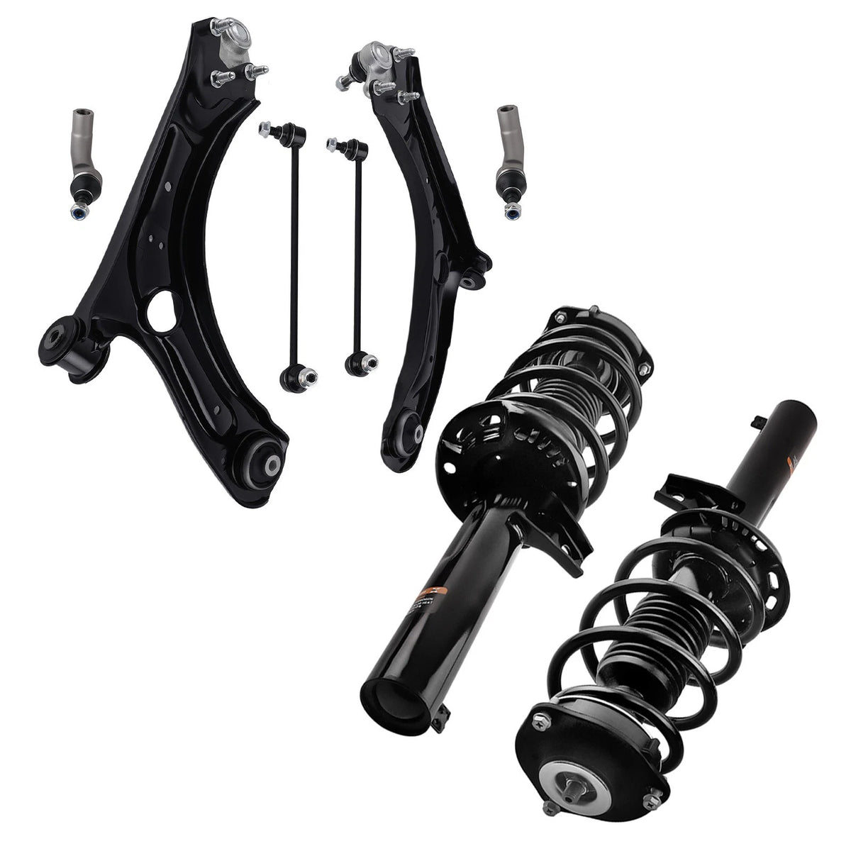 Front Complete Struts + Control Arms + Sway Bar Kit for VW Beetle (2012–2017)