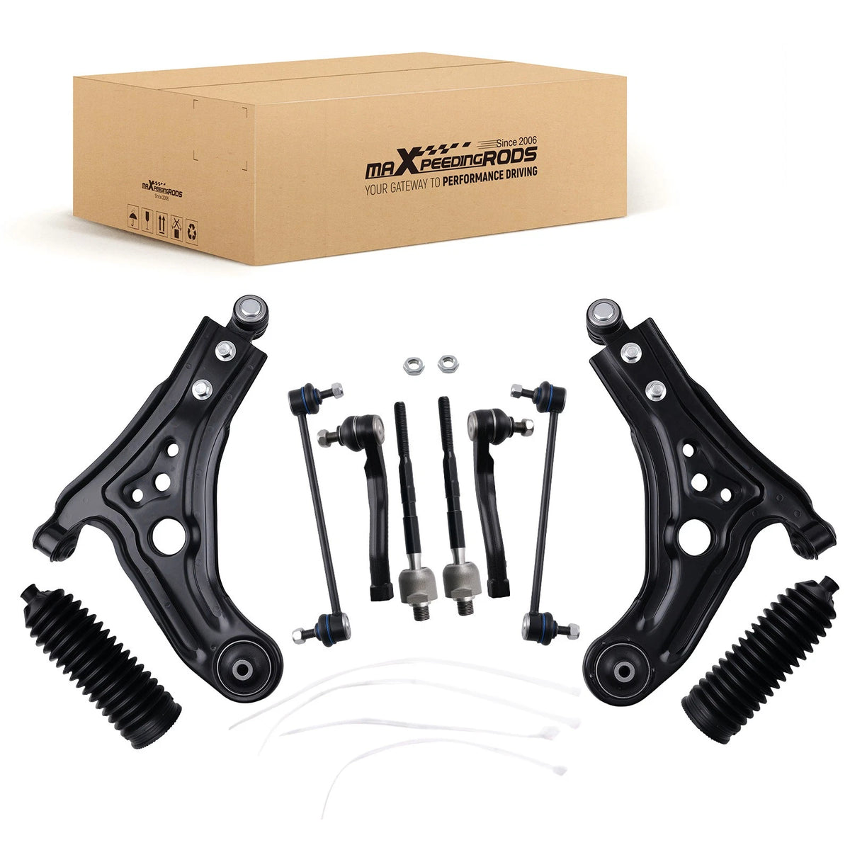 10x Front Lower Control Arms Tie Rods for Chevy Aveo Pontiac G3 (2004–2011)