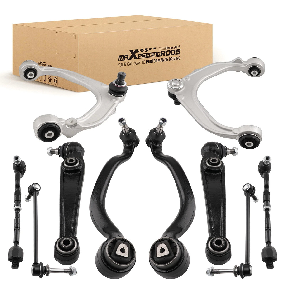 Control Arm Ball Joints Sway Link Tie Rod Suspension Kit for BMW X5 X6 (2007–2013)