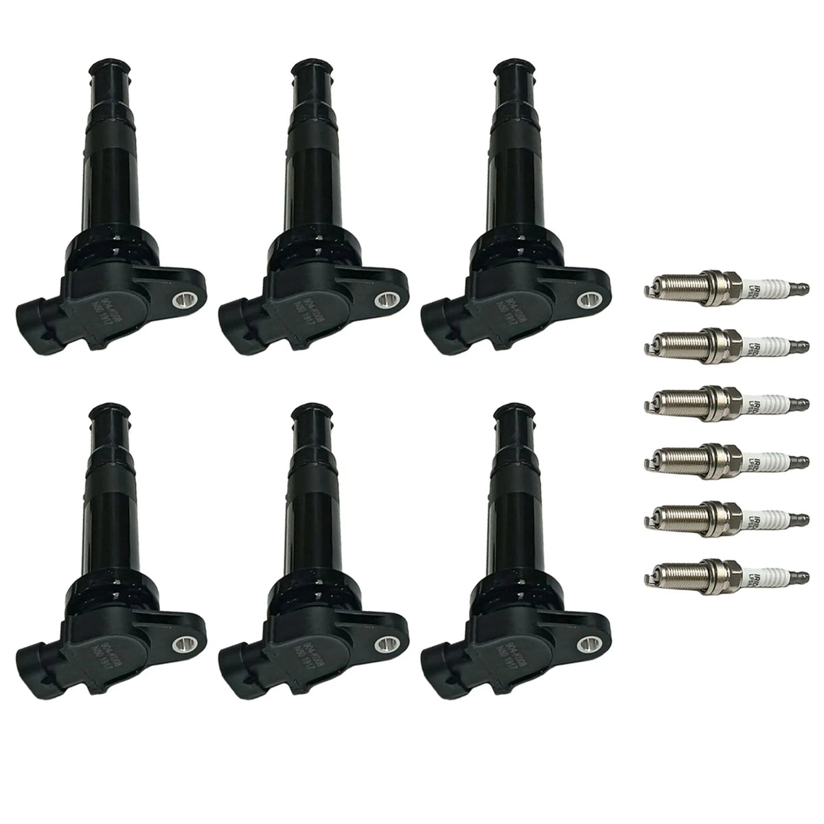 6PCS Ignition Coils & Spark Plugs for Hyundai Santa Fe (2007–2009) UF554