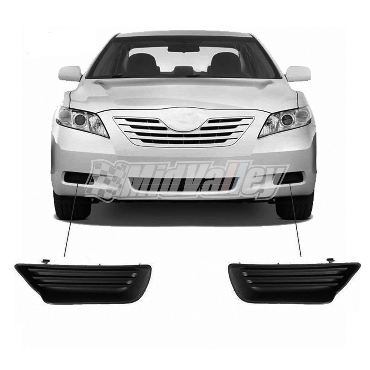 Pair Fog Light Lamp Covers for Toyota Camry (2007–2009)