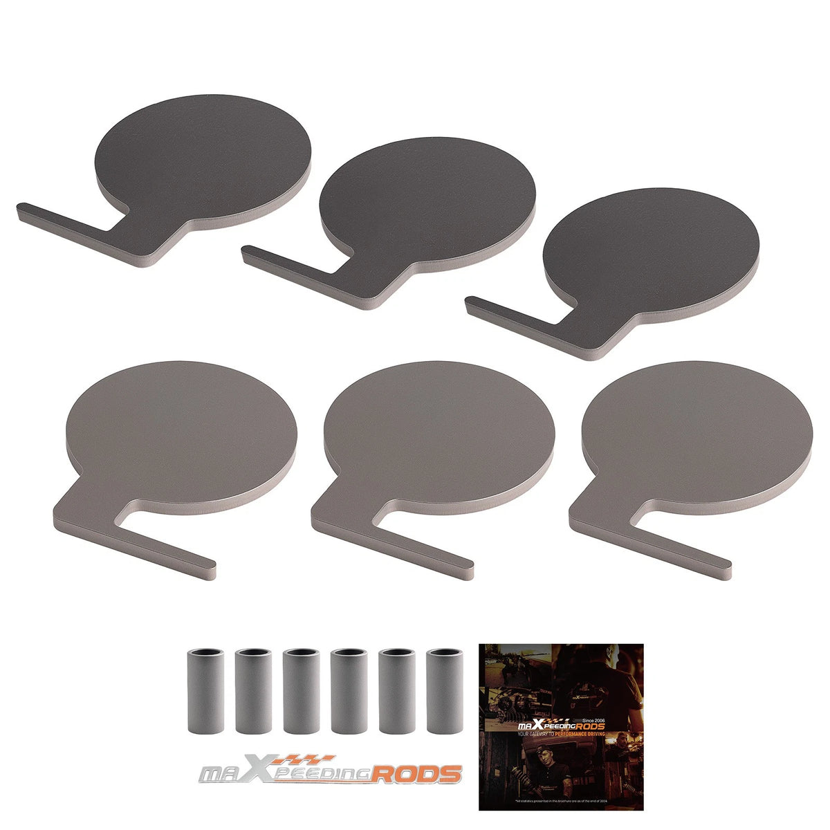 6pc AR500 Steel Dueling Tree Paddles Shooting Target Kit for Shooting (No Year)