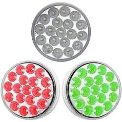 4 Inch Round Red to Green Auxiliary Dual Revolution Light for Trux
