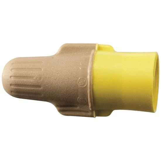 Set of 6 Twist Connectors for Automotive (22-12 AWG, Tan/Yellow)