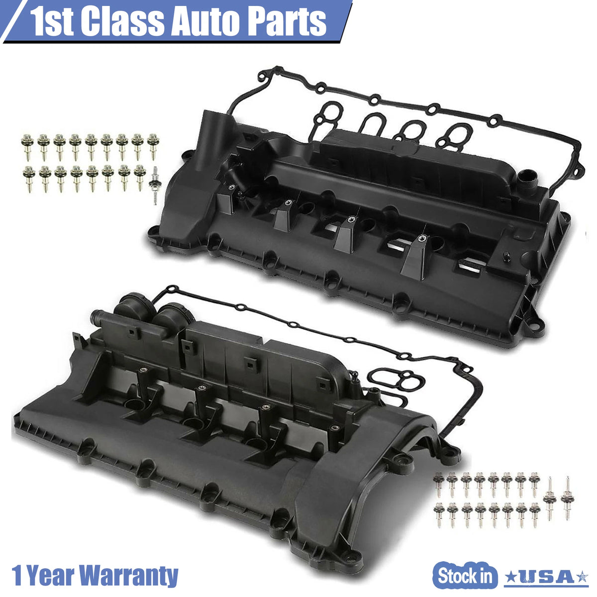 Set of 2 Engine Valve Covers for Land Rover LR4 (2010–2019) 5.0L