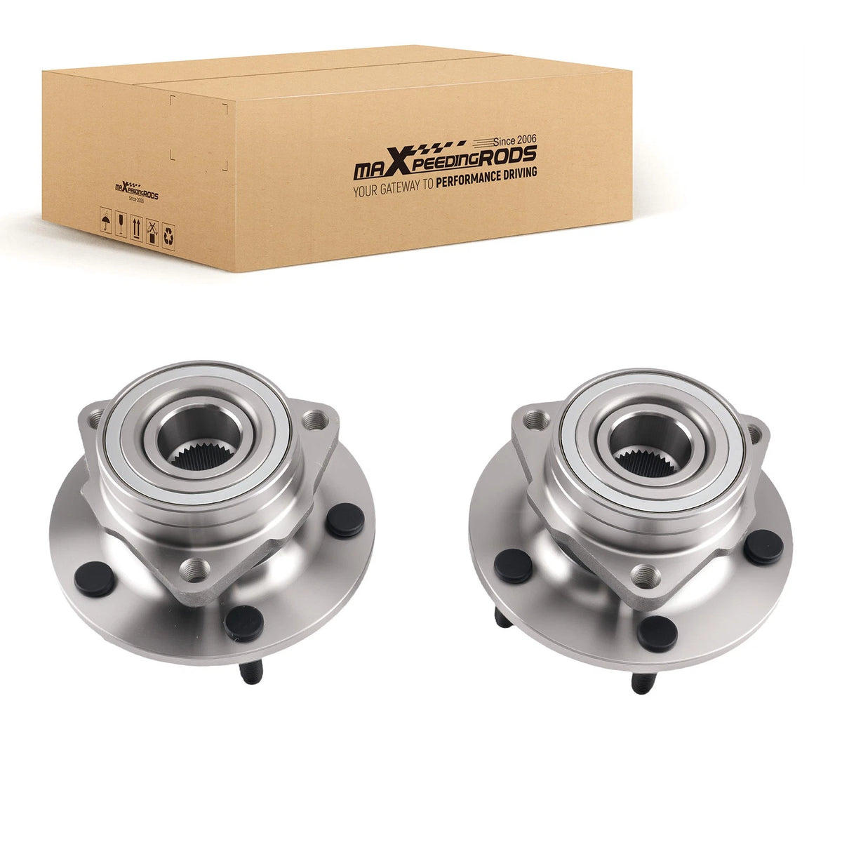 Front Wheel Hub Assembly 5-Lug Pair for Dodge Ram 1500 4WD (1994–1999) 515006