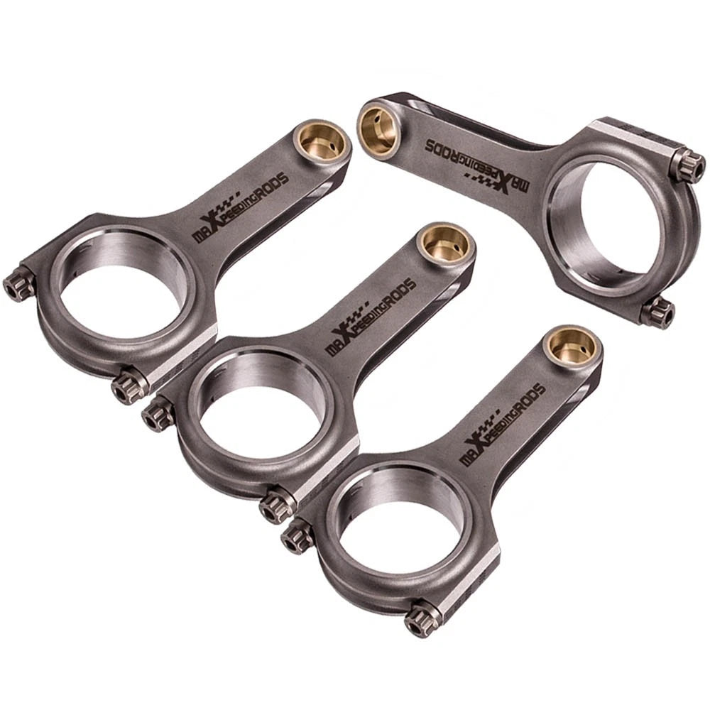 Set of 4 Steel 4340 H-Beam Connecting Rods + ARP 2000 Bolts for Nissan KA24 KA24DE (1990–2001)
