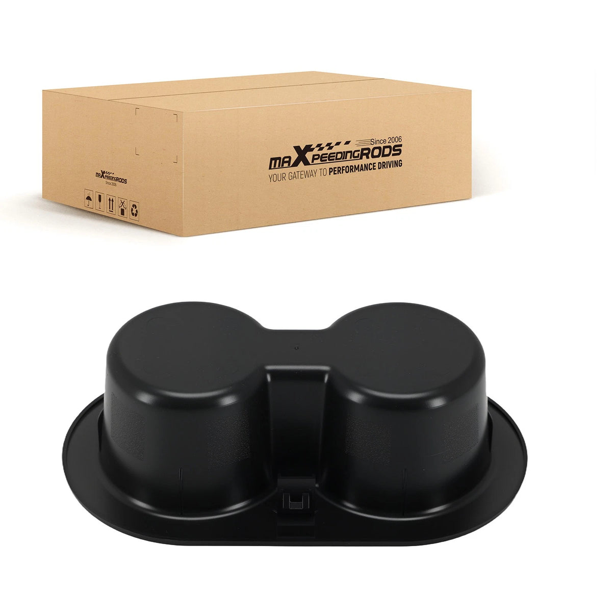 Black Dual Cup Holder for Dodge RAM 1500 2500 3500 (2002–2016) 5HD65DX9AC