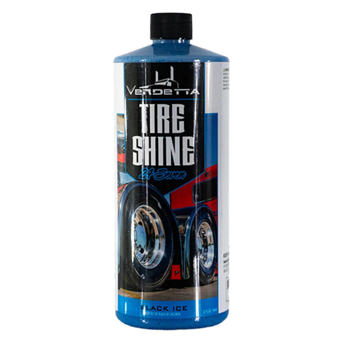 Tire Shine for Vendetta 24 Seven (32 oz) - Black Ice Scent, High Gloss