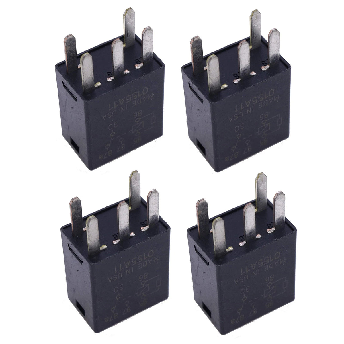 Set of 4 Relays 7219044 for Bobcat A770 S450 S510 S530 S550 S570 S590 S595 S630 S650
