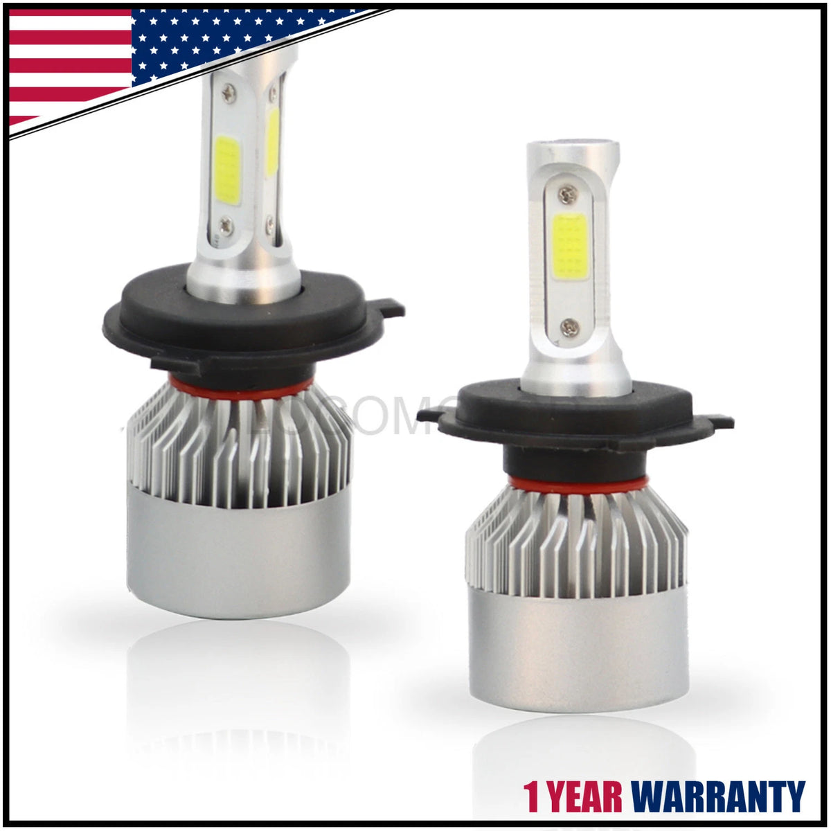 LED Headlight Kit H4 HB2 9003 6000K for Honda Civic (1992–2003)