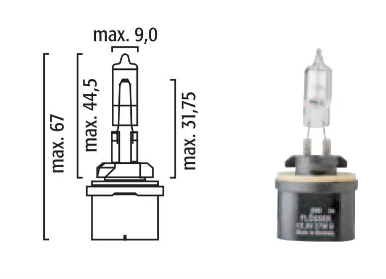 Flosser 890 Halogen Bulb Lamp for (12V/27W, PG13)