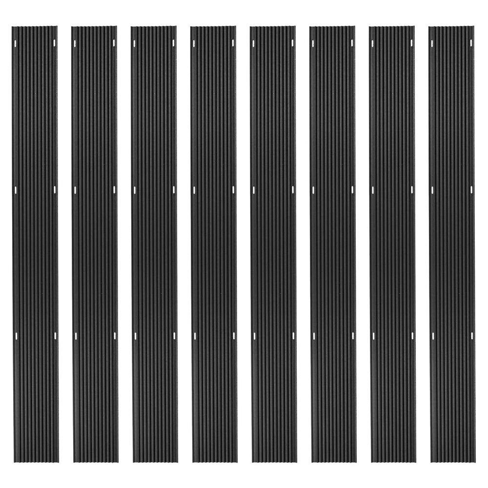 Set of 8 Black Ice Snowmobile Ski Carbide Glide Protector Guides