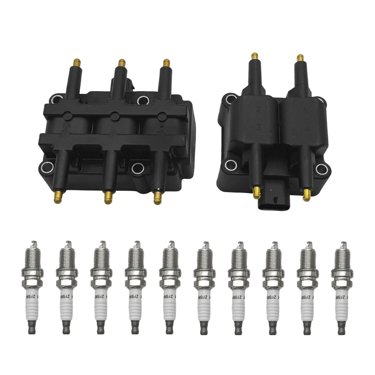 Set of 2 Ignition Coils & 10 Iridium Spark Plugs for Dodge Ram 2500 3500 4848841AA