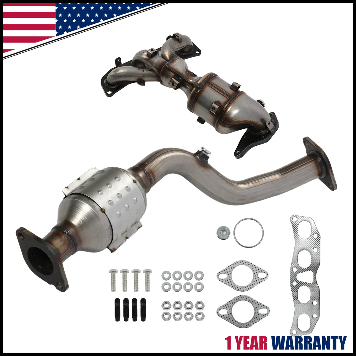 2X Catalytic Converter for Nissan Rogue (2008–2015) 2.5L
