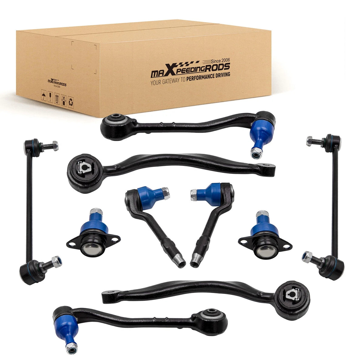 Suspension Kit Front Control Arm Tie Rods Sway Bar Link for BMW X5 (2000–2006)