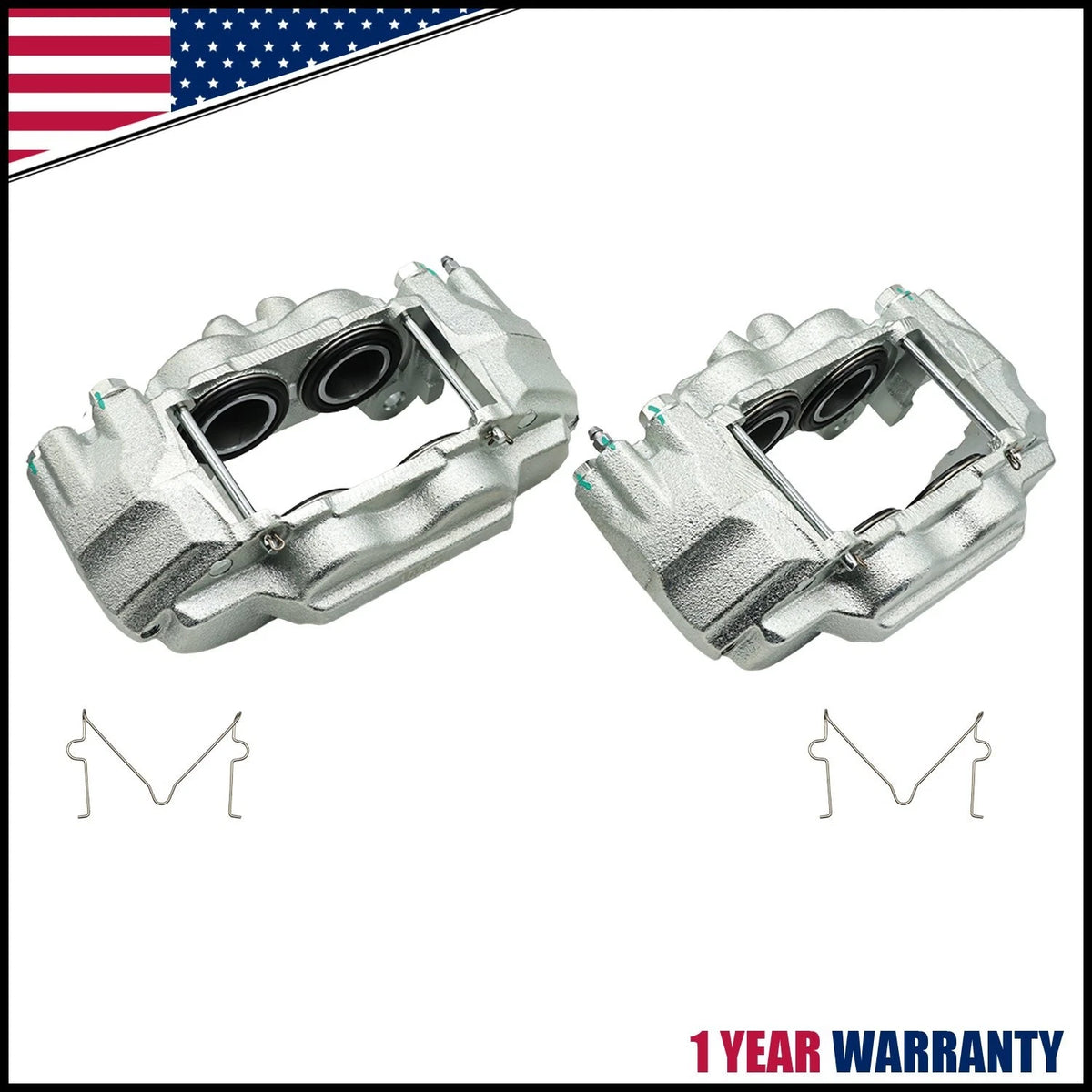 Pair Disc Front Brake Calipers for Toyota Tacoma 4.0L (2005–2015) 19-2984 19-2985